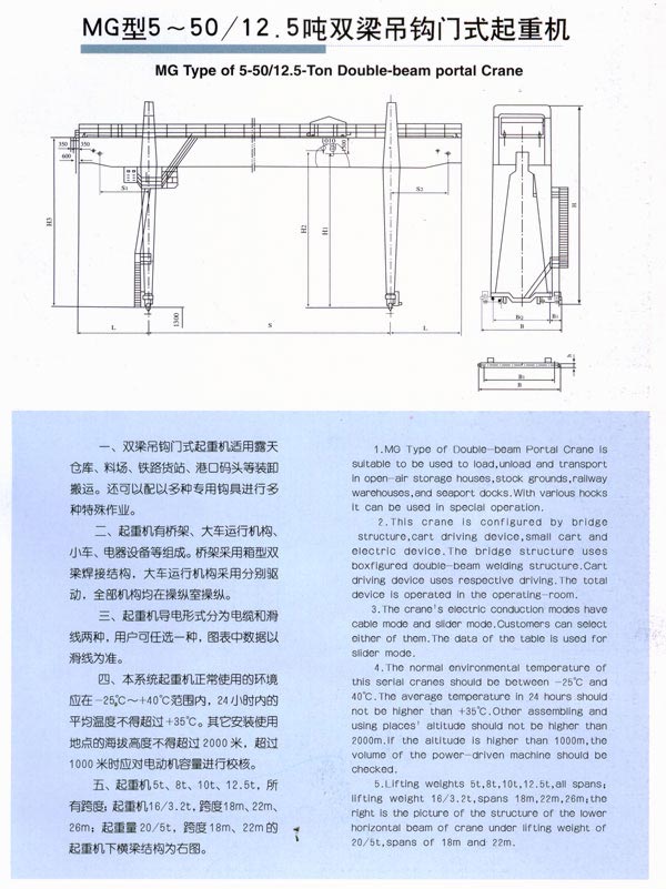 MG型門(mén)式起重機(jī)